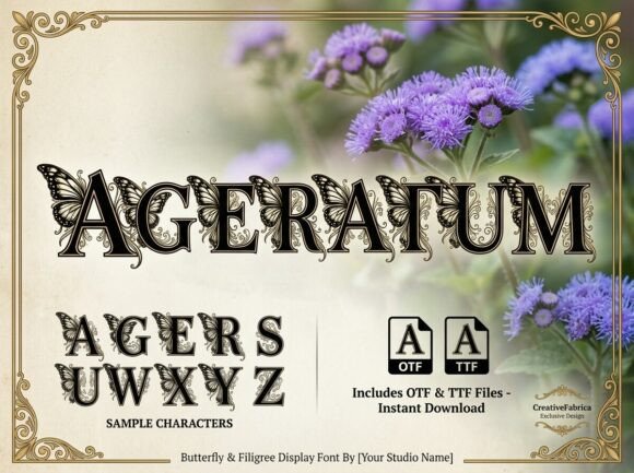 Ageratum: Where Nature Meets Elegant Typography