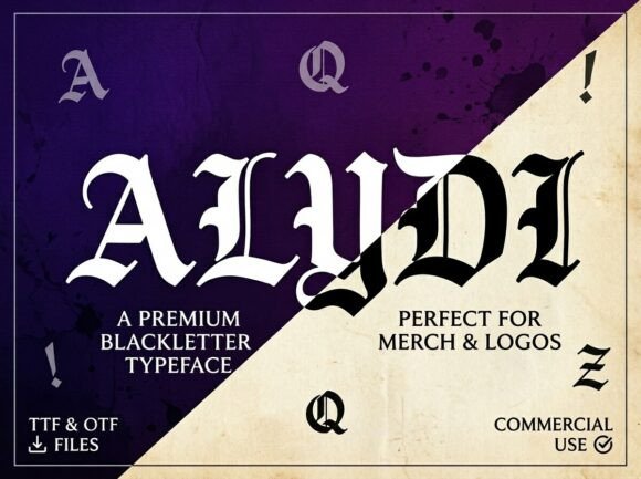 Alydi: A Decorative Display Font for Bold Creativity