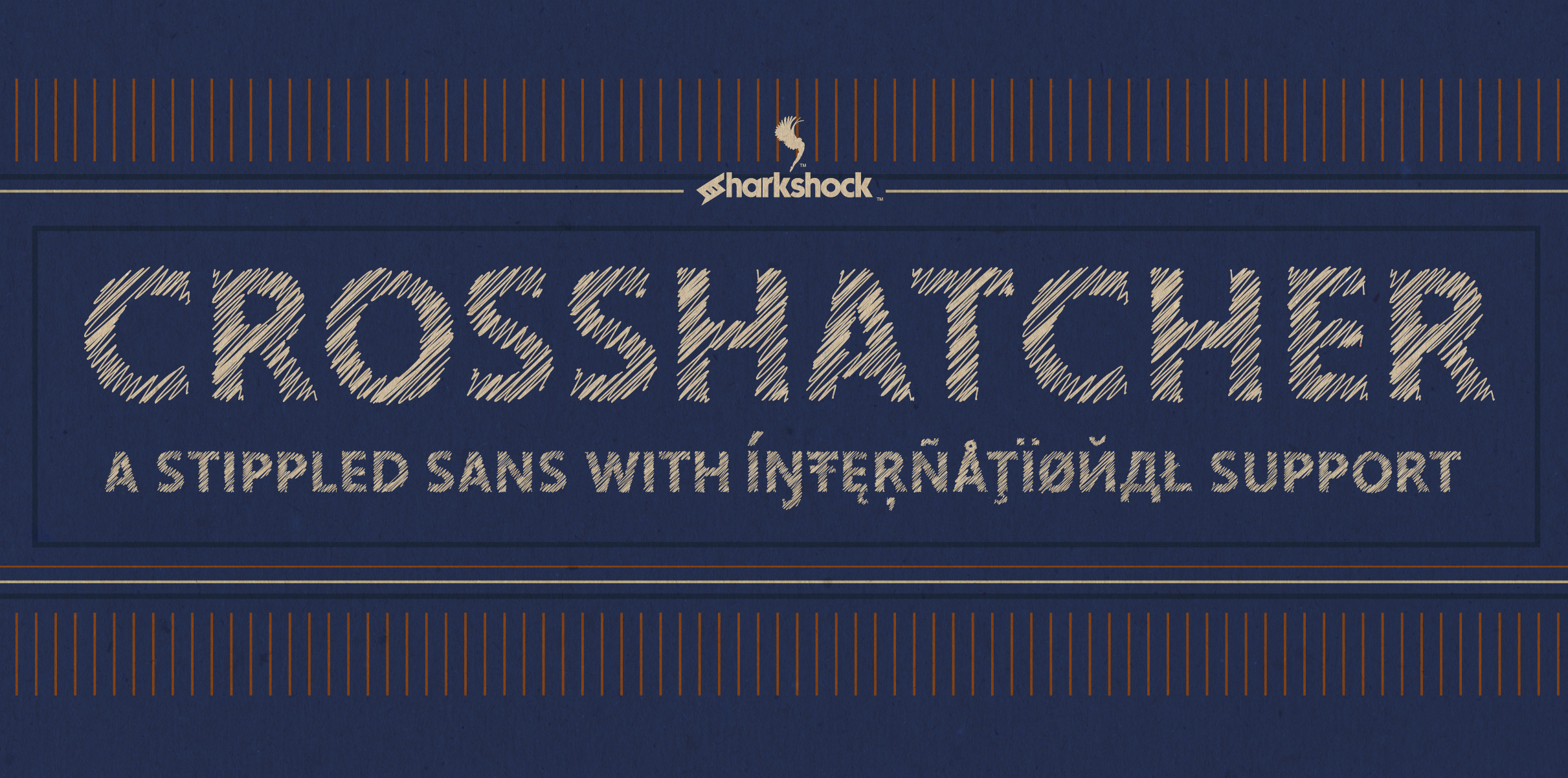 Crosshatcher: The All-Caps Stencil Font