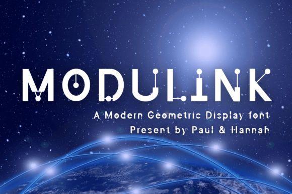 Modulink: A Futuristic Geometric Display Font for Modern Design