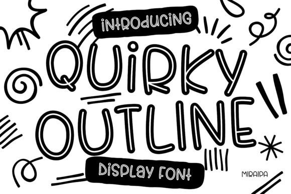 Quirky Outline Font: A Funky and Cool Display Typeface